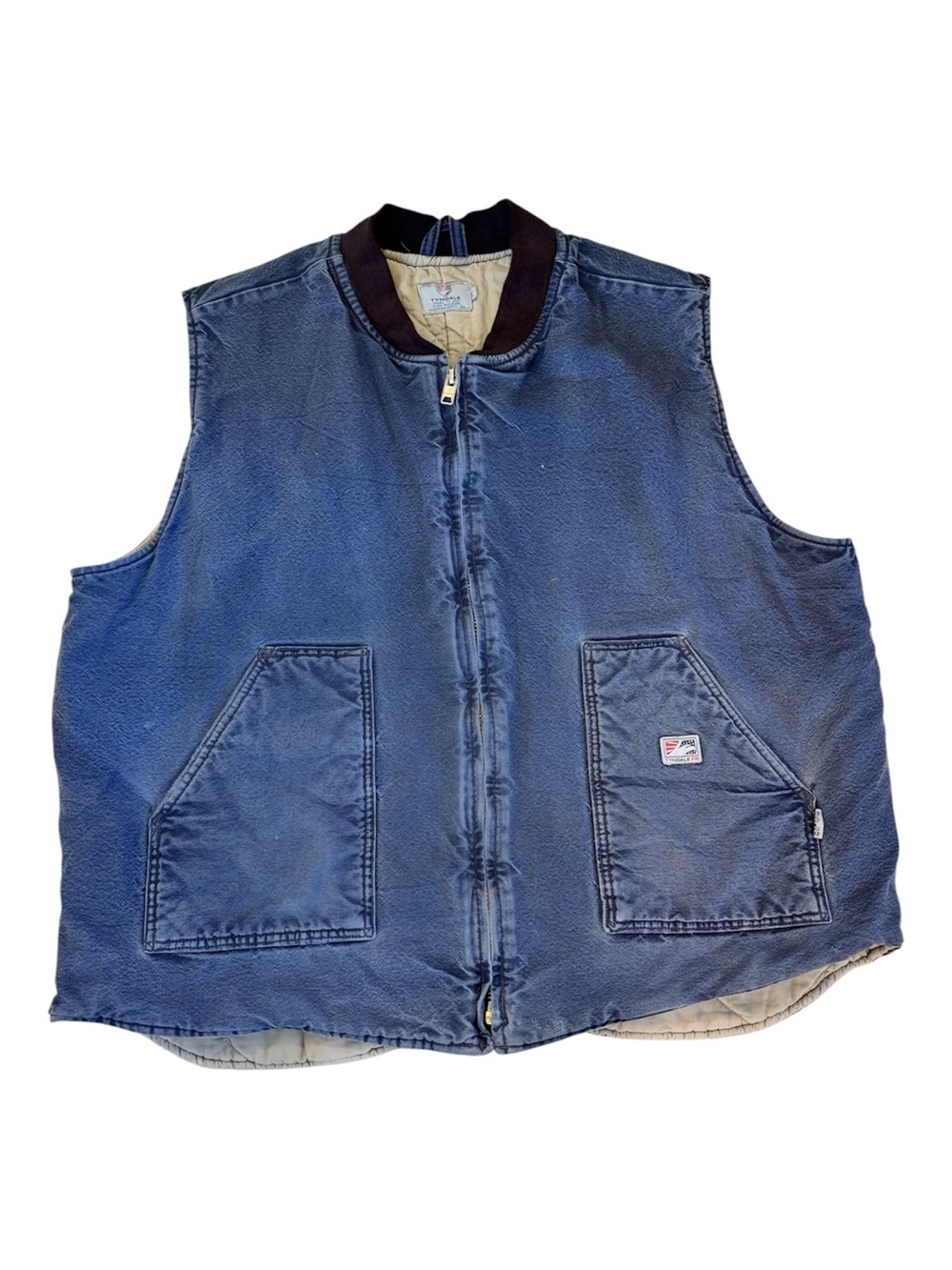 Tyndale FR Vest Mens 3XL Blue Full Zip Flame Resistant CAT4 USA Canvas Quilted